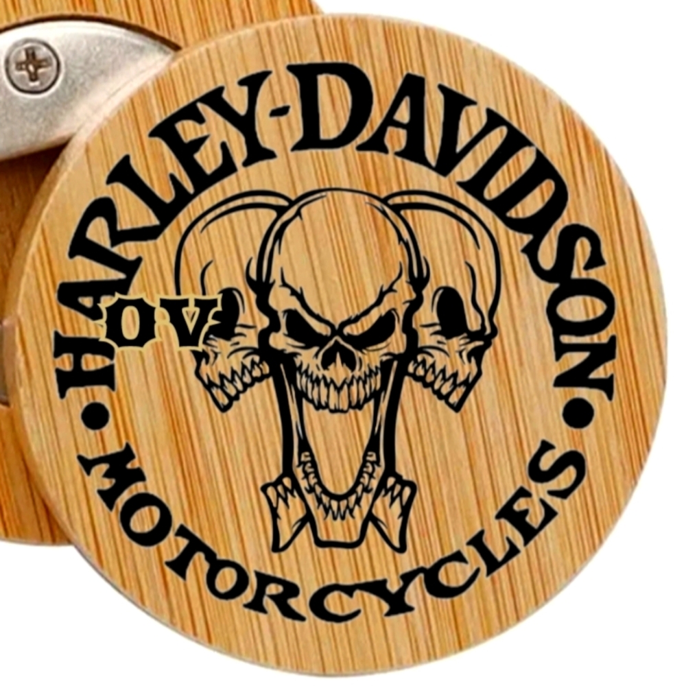 Harley Davidson skull bottle opener coaster